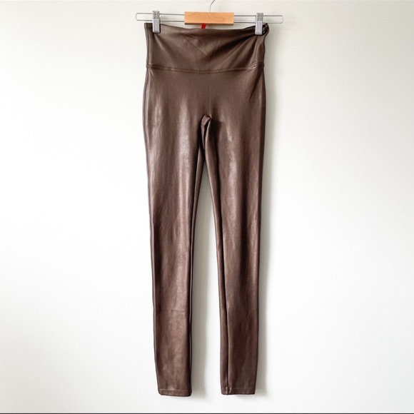 Spanx Bronze Faux Leather Leggings 